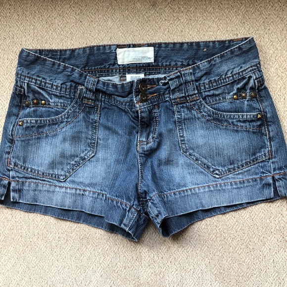 maurices denim shorts